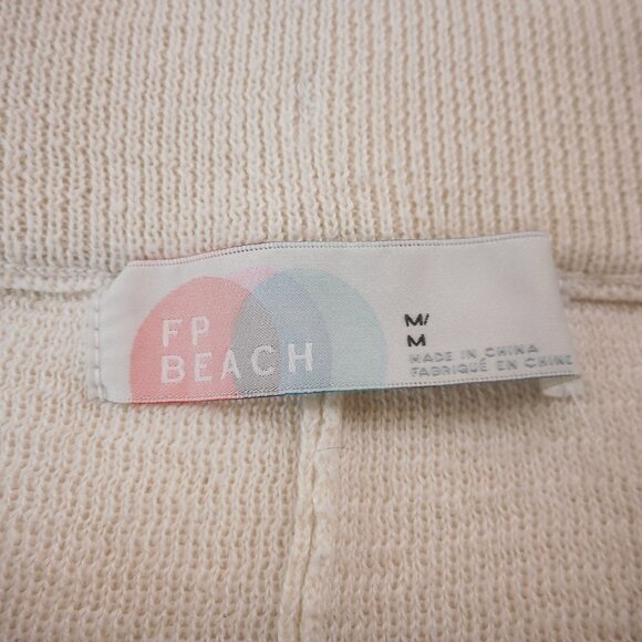 Free People Beach Pants Women's size M Freya Sweater Knit Relaxed Linen Blend - Picture 9 of 16